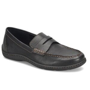 Born Simon Penny Loafers Pebbled Black Leather Mens 9.5 UK 9 EU 42.5‎
